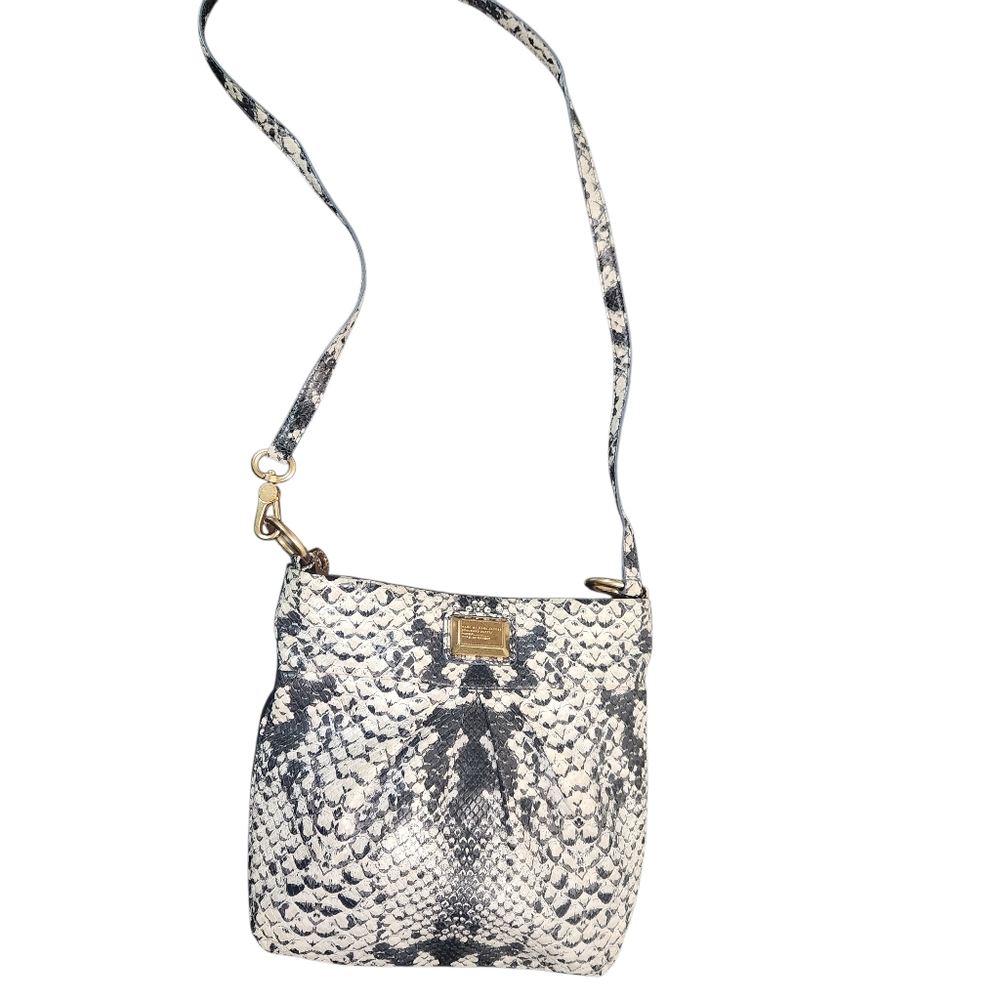 Marc Jacobs Black and White Snakeskin Crossbody Bag - Picture 2 of 8
